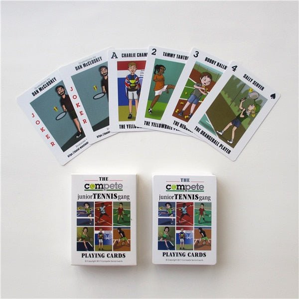 54pcs/set tennis poker set deck of cards  playing cards  Cartoon character novelty pokers gift   Game related