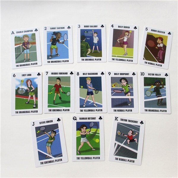 54pcs/set tennis poker set deck of cards  playing cards  Cartoon character novelty pokers gift   Game related