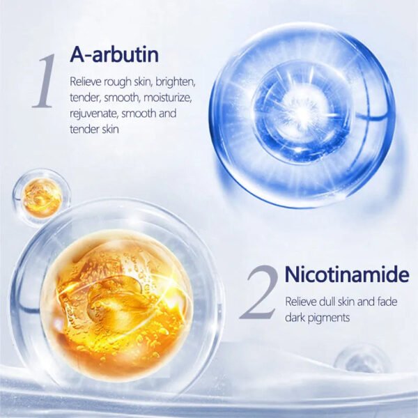 30Pcs/SET Whitening Face Serum Remove Dark Spots Melanin Brighten Shrink Pores Niacinamide Moisturizing Arbutin Fade Fine Lines