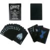 55pcs pvc waterproof plastic embossed pure black poker set magic tool playing cards deck for collection present   Game related