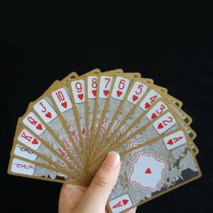 55pcs/set durable waterproof half transparent pvc plastic poker set magic playing cards deck dragon novelty collection gift   Game related
