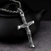 Pure 925 Sterling Silver Christian Necklace Pendant for Men Fashion Jewelry Crucifix Jesus Cross pendant No Chain Jewelry Gift
