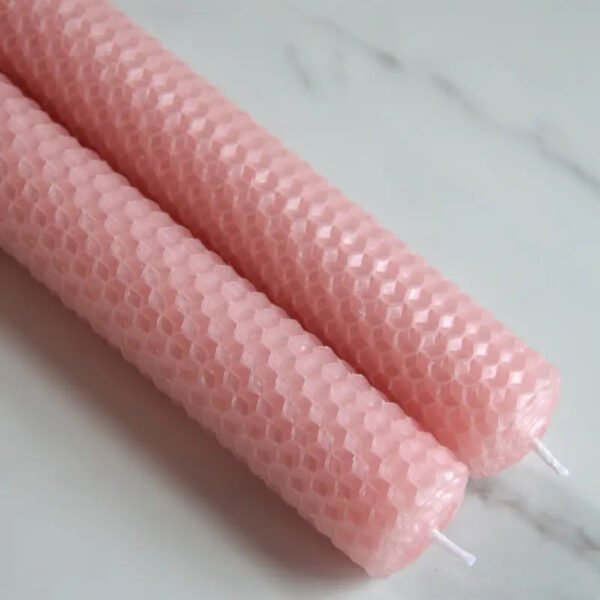 Artisan Hand-Rolled Beeswax Candlesticks