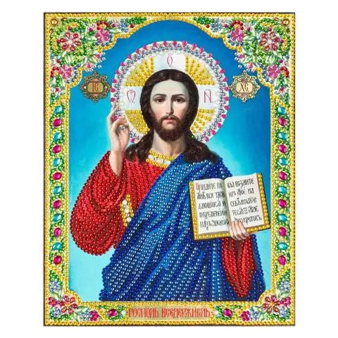 5D Diamond Painting Jesus Cross Religious Figures Picture Embroidery Church Utensils Virgen Maria Rhinestone Home Decor