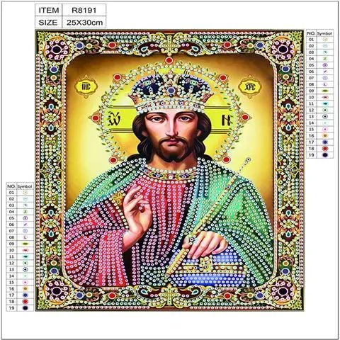 5D Diamond Painting Jesus Cross Religious Figures Picture Embroidery Church Utensils Virgen Maria Rhinestone Home Decor