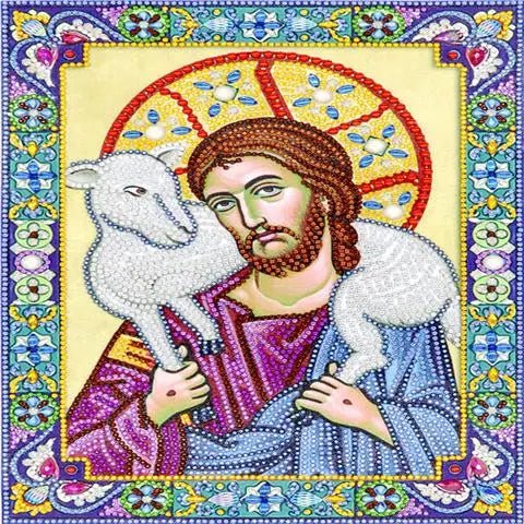 5D Diamond Paiting DIY Jesus Cross Wall Decor Religious Figures Church Utensils Rhinestone Catholic Mary Statue Ortho