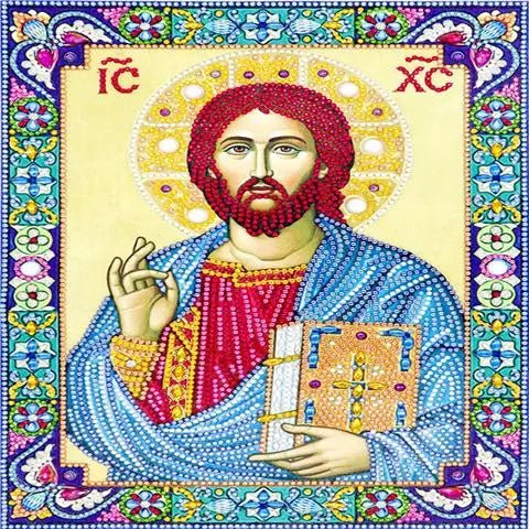 5D Diamond Paiting DIY Jesus Cross Wall Decor Religious Figures Church Utensils Rhinestone Catholic Mary Statue Ortho