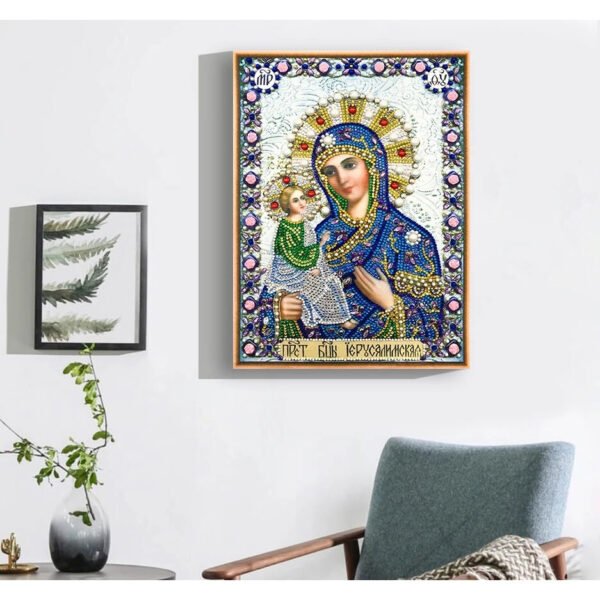 5D Diamond Paiting DIY Jesus Cross Wall Decor Religious Figures Church Utensils Rhinestone Catholic Mary Statue Ortho