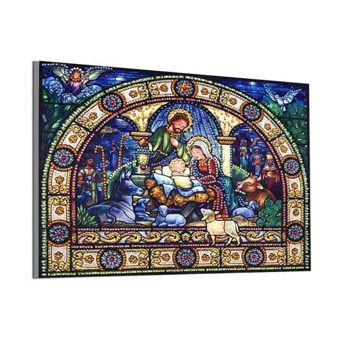 5D Diamond Paiting DIY Jesus Cross Wall Decor Religious Figures Church Utensils Rhinestone Catholic Mary Statue Ortho
