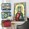 5D Diamond Paiting DIY Jesus Cross Wall Decor Religious Figures Church Utensils Rhinestone Catholic Mary Statue Ortho