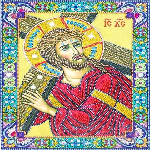 5D Diy Diamond Jesus Cross Painting Wall Decor Religious Embroidery Mary Statue Cathlic Figures Of Rhinestone Orthodox Gift