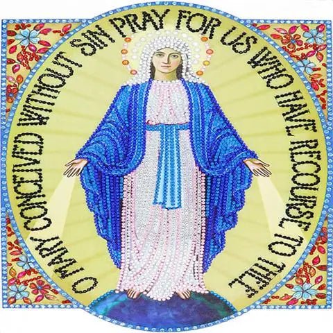 5D Diy Diamond Jesus Cross Painting Wall Decor Religious Embroidery Mary Statue Cathlic Figures Of Rhinestone Orthodox Gift