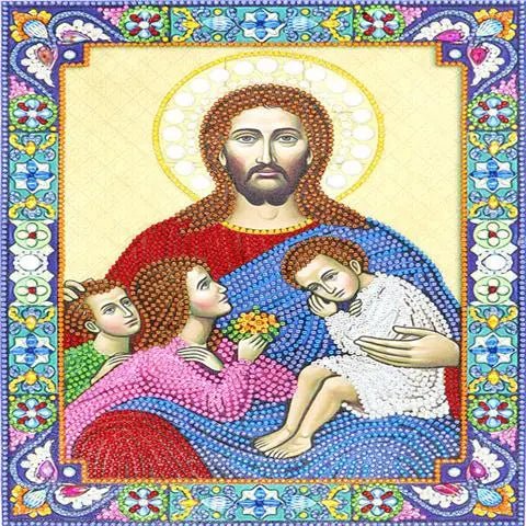 5D Diy Diamond Jesus Cross Painting Wall Decor Religious Embroidery Mary Statue Cathlic Figures Of Rhinestone Orthodox Gift
