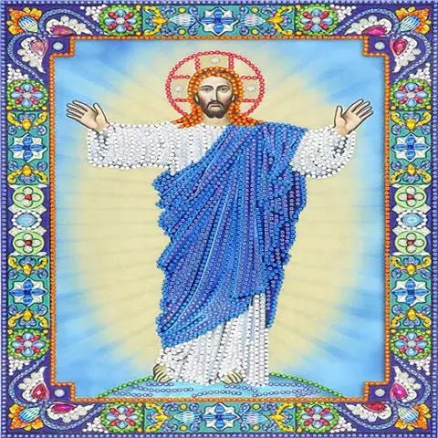 5D Diy Diamond Jesus Cross Painting Wall Decor Religious Embroidery Mary Statue Cathlic Figures Of Rhinestone Orthodox Gift