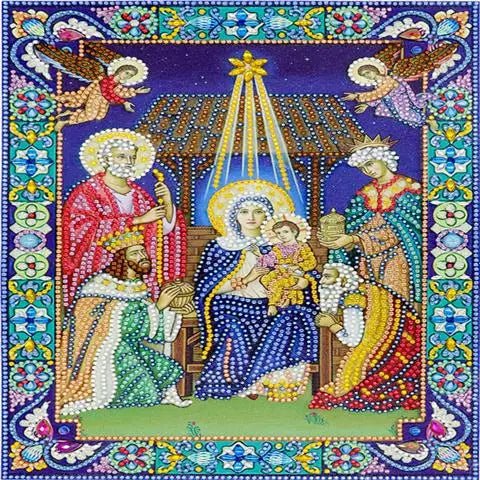 5D Diy Diamond Jesus Cross Painting Wall Decor Religious Embroidery Mary Statue Cathlic Figures Of Rhinestone Orthodox Gift
