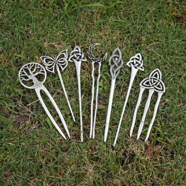 Celtics knot Crescent moon Hair Tree of Life hair fork butterfly heart Hairpin Amulet Spirit Hair Jewelry For Women