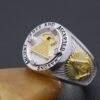 Ancient Free And Accepted Masons All Seeing Eyes Scottish Rite Masonic 925 Sterling Silver Ring