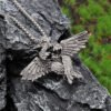 Retro Gothic Mystical Angel Wings Pendant Necklace