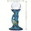Peacock Shaped Sphere Stand, Resin Stand With 1.97inch K9 Ball, Globe Stand Crystal Ball Stand
