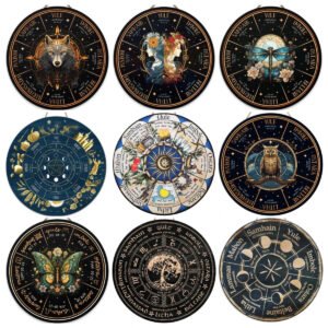 Wheel of the Year Wooden Wall Plaque - Witch Pagan Wiccan Sabbat Decor