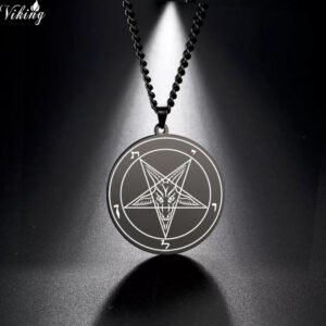 Men's Vintage Pentagram Baphomet GOAT Sigil Pendant Necklace Wiccan Jewelry Gift