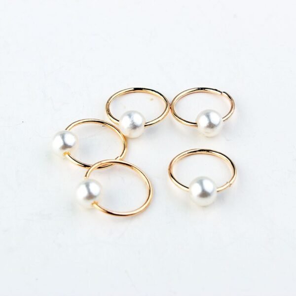 Magic Wicca~5pcs/bag Natural stone pine stone ornaments, colorful wood beads hair ornaments, pearl imitation Opal hair clips, buckle gifts