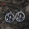 5type Silver Cute Mushroom Drop Earrings Plant Harajuku Jewelry