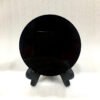 Natural Black Obsidian Disk Fengshui Mirror Smoking Crystal Stone