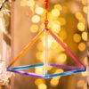 6 Inch Rainbow Crystal Singing Pyramid For Chakra Balancing/yoga/meditation/sound Healing