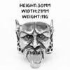 316L Stainless Steel Vampire Men Ring Punk HipHop Retro Eastern Europe Mythology for Biker Male Boy