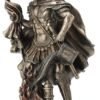 Magic  Collection~9 Inch Saint Florian Patron Saint of Firefighters Antique Bronze Finish Christian Holy Roman Greek Statue