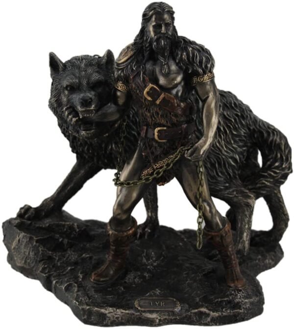 Magic  Collection~Norse God Tyr and the Binding of Fenrir Statue
