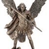Magic  Collection~11.4 Inch Archangel Saint Michael Unsheathing The Sword Antique Bronze Finish Guardian Angel Statue