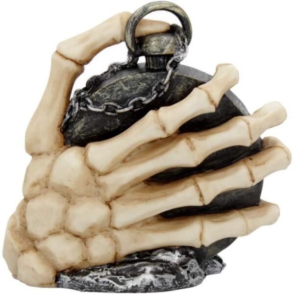 Dark Collection~Time Skeleton Clock 14cm Gold, Polyresin, One Size