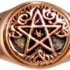 Copper Pagan Tree Pentacle Pentagram Ring (Size 5-12)