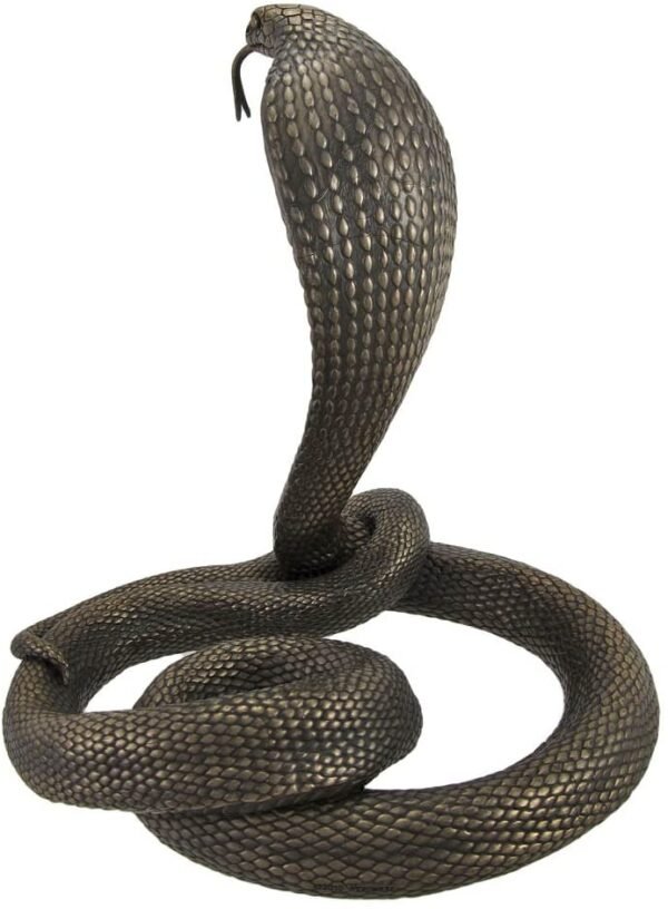 Magicun  Collection~Large Bronzed King Cobra Statue