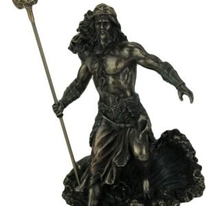 Magic  Collection~Greek God Poseidon Standing Over Crashing Waves Statue