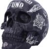 Dark Collection~Black and White Traditional, Tribal Tattoo Fund Skull, Polyresin, One Size