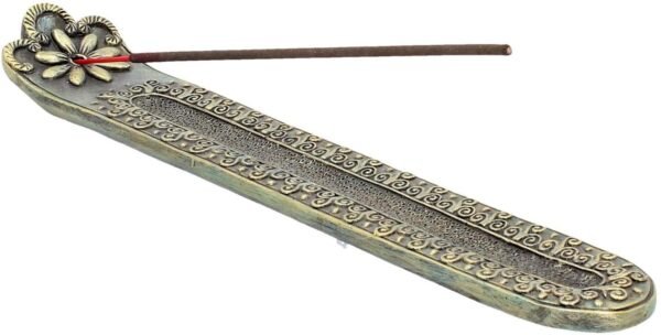 Light Collection~Inner Peace 26cm Pack of 2 Incense Holders/Burners, Resin, Green