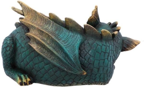 Fantasy Collection~ Dozing Dragon Figurine 22.8cm, Resin, Green, One Size