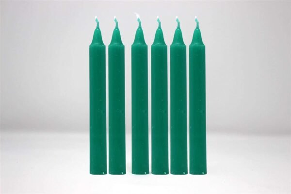 Home Decor~Pack of Twelve Green Luck Altar/Spell Candles