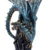 Fantasy Collection~ U5071R0 Hear Me Roar Blue Dragon Calling Figurine, Polyresin, One Size