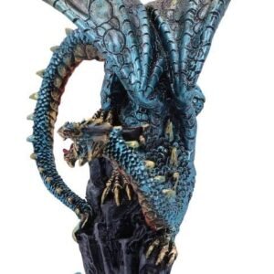 Fantasy Collection~ U5071R0 Hear Me Roar Blue Dragon Calling Figurine, Polyresin, One Size