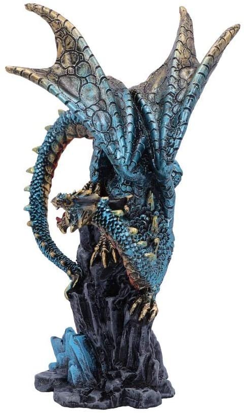 Fantasy Collection~ U5071R0 Hear Me Roar Blue Dragon Calling Figurine, Polyresin, One Size