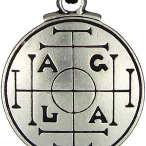 Soloman Pentant~Pewter Medieval Money Talisman for Prosperity Pendant Necklace - 1.25 Inches Diameter