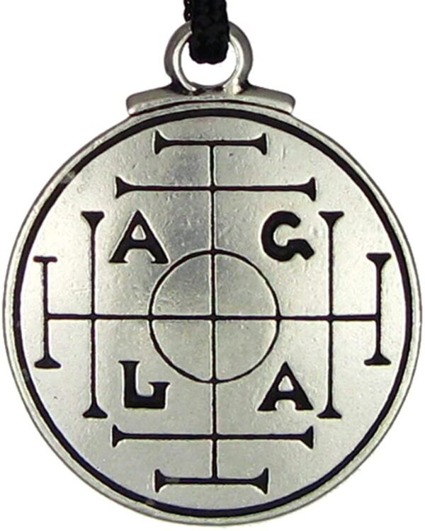 Soloman Pentant~Pewter Medieval Money Talisman for Prosperity Pendant Necklace - 1.25 Inches Diameter