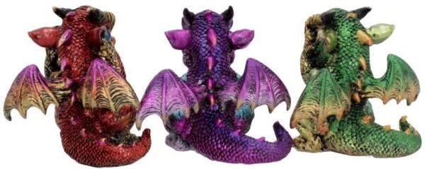 Fantasy Collection~ U4150M8 Three Wiselings Figurine 8.5cm Gold, Resin, One Size