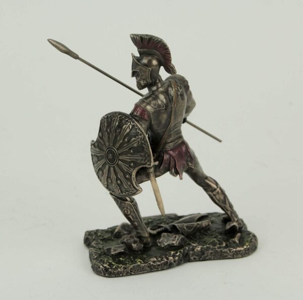 Magic  Collection~Achilles Rage Trojan War Hero Achilleus Holding Spear and Shield Statue