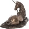 Nemesis Now Recumbent Unicorn 23.5cm Figurine, Resin, Bronze