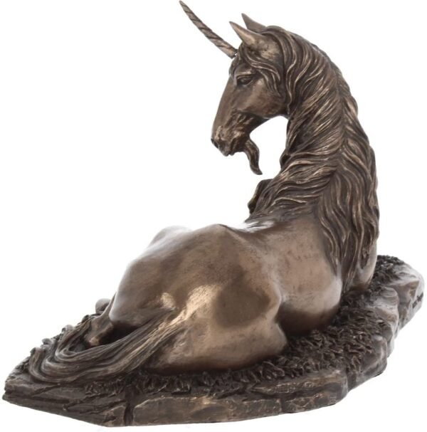 Nemesis Now Recumbent Unicorn 23.5cm Figurine, Resin, Bronze